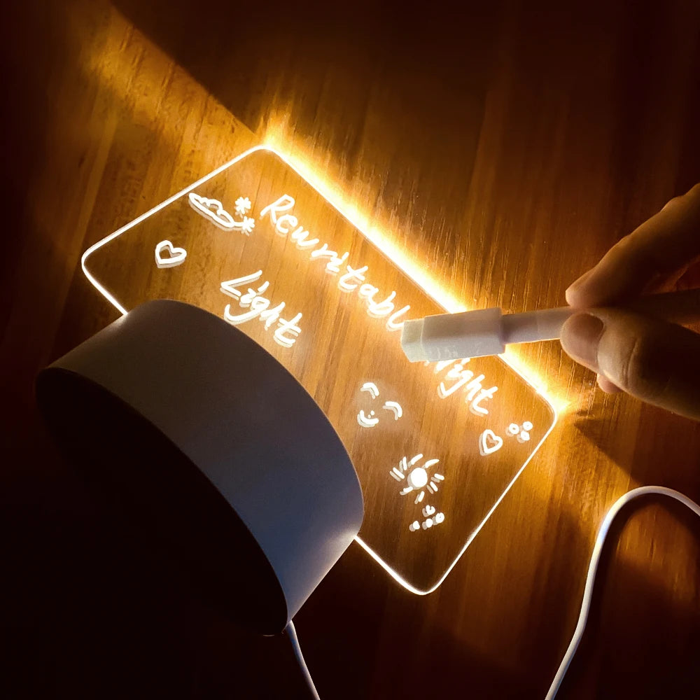 LED Night Light Note Board