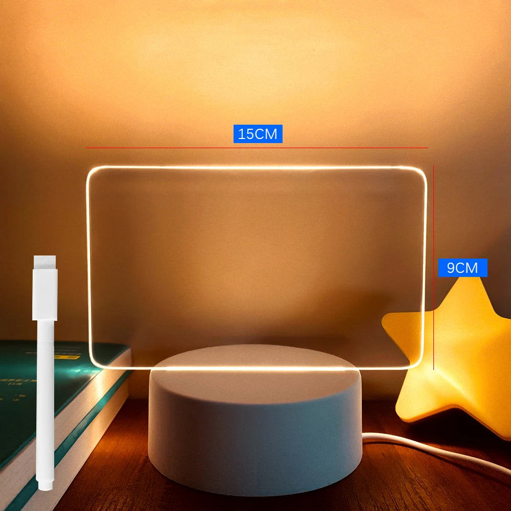 LED Night Light Note Board