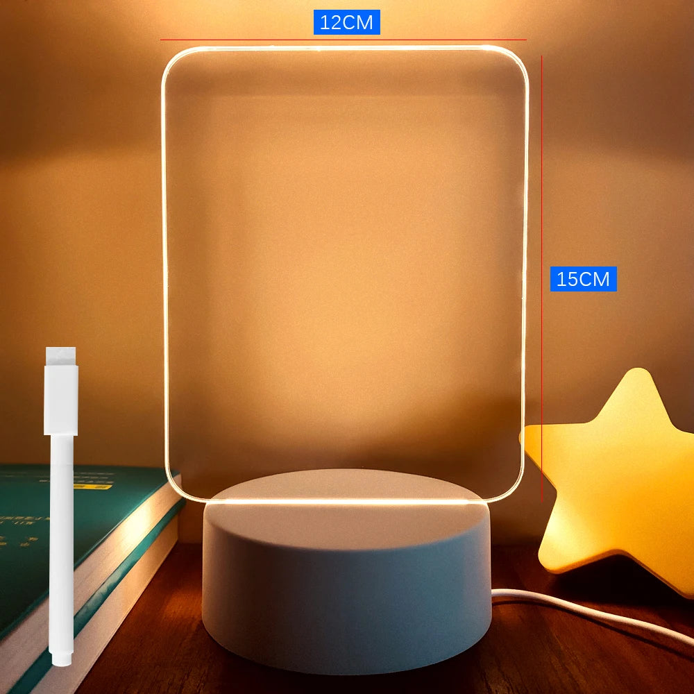 LED Night Light Note Board