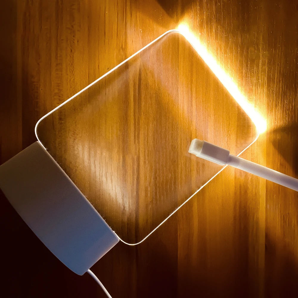 LED Night Light Note Board
